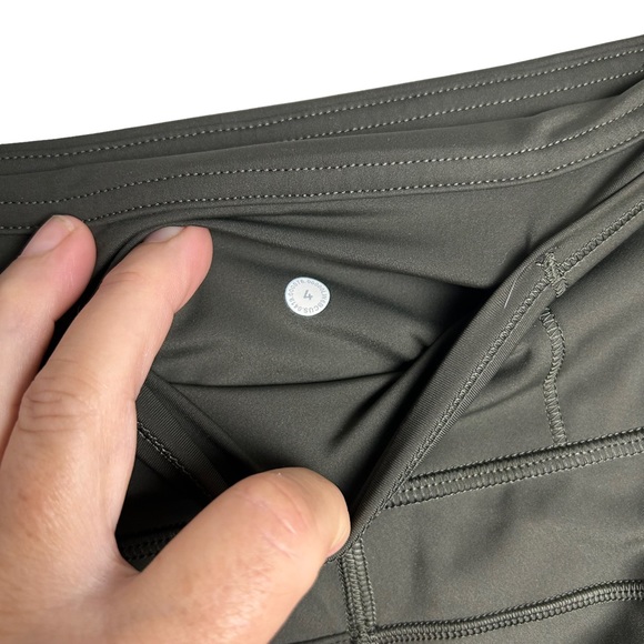 Lululemon Fast and Free Crop II 19" Non-Reflective in Dark Olive 6 - Picture 7 of 7